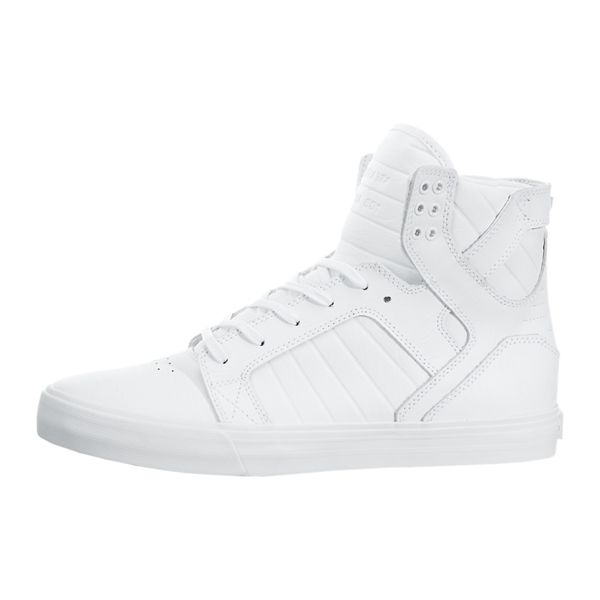 Supra Mens SkyTop High Top Shoes - White | Canada A7456-2F27